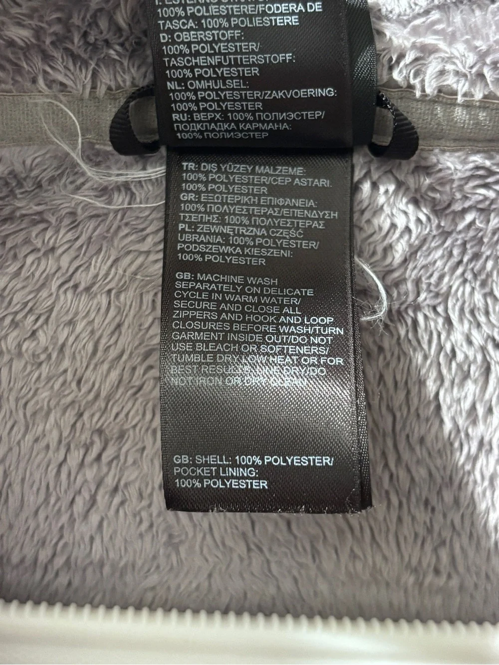 The North Face Osito Full Zip Fleece Jacket Gray Women's XXL